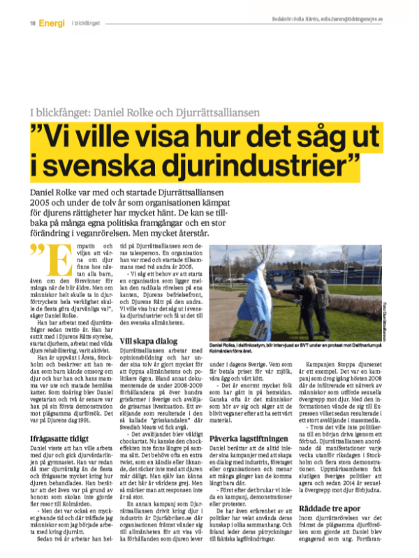 Daniel Rolke – Vi ville visa hur det såg ut i svenska&nbsp;djurindustrier
