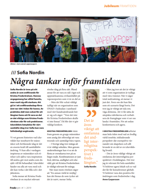 Sofia Nordin – Några tankar inför&nbsp;framtiden