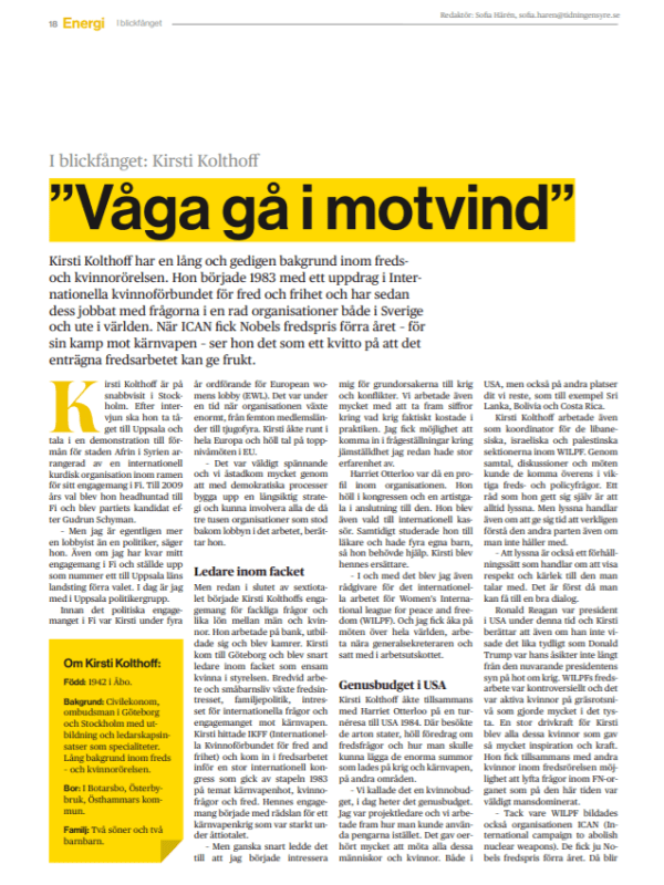 Kirsti Kolthoff – Våga gå i&nbsp;motvind